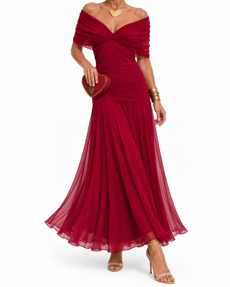 ODETTE | Robe longue à épaules dénudées