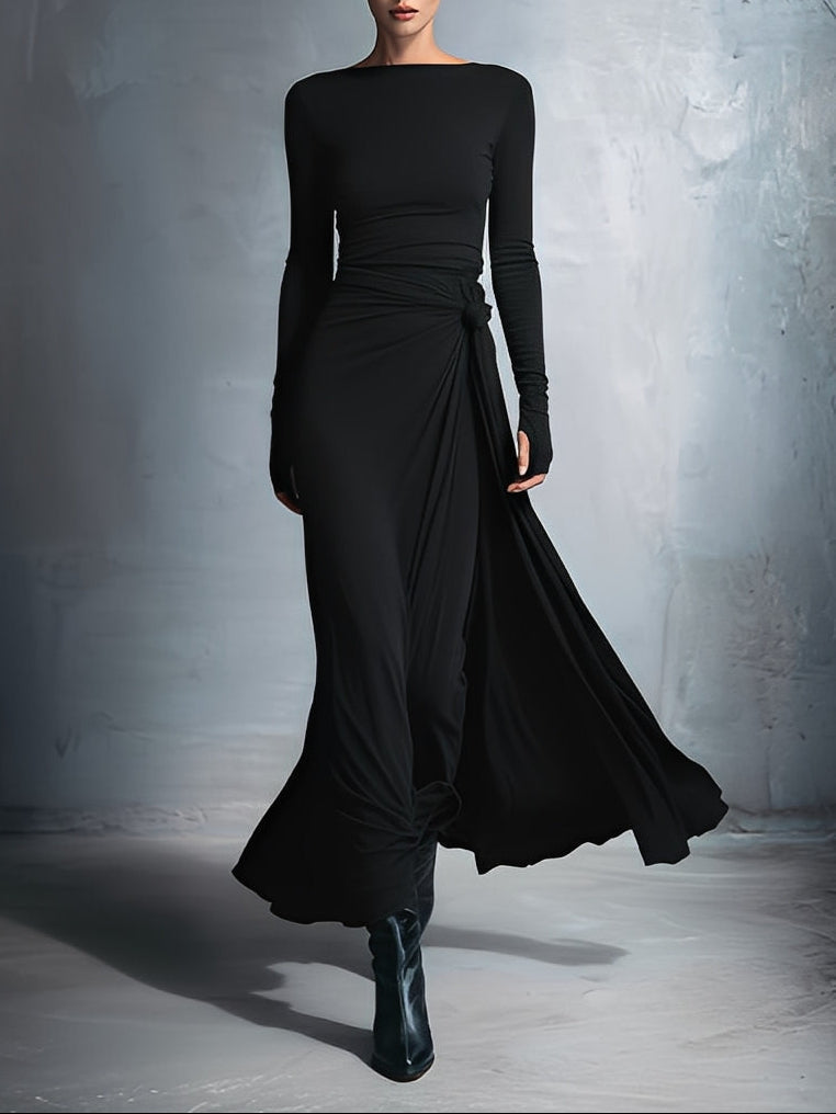 NAIARA ❘ Robe maxi avec nœud latéral