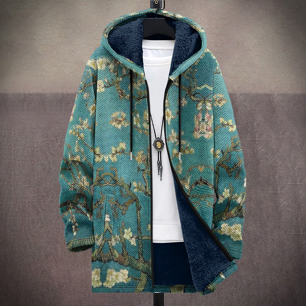 VINCENT - Imprimé turquoise et doré