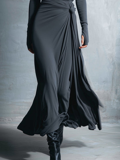 NAIARA ❘ Robe maxi avec nœud latéral